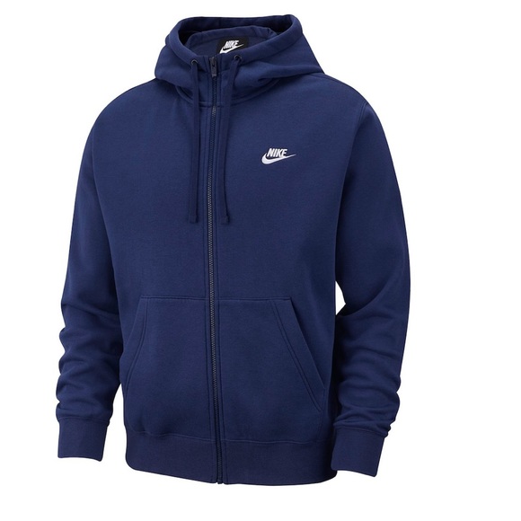 blue nike zip up sweater